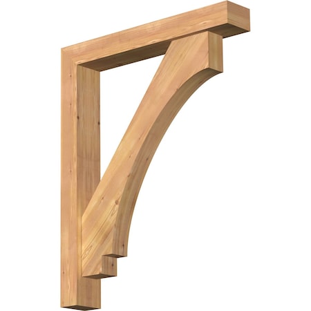 Ekena Millwork Imperial Block Smooth Bracket w/ Offset Brace, Western Red Cedar, 5 1/2"W x 34"D x 42"H BKT0604X34X42IMP05SWR